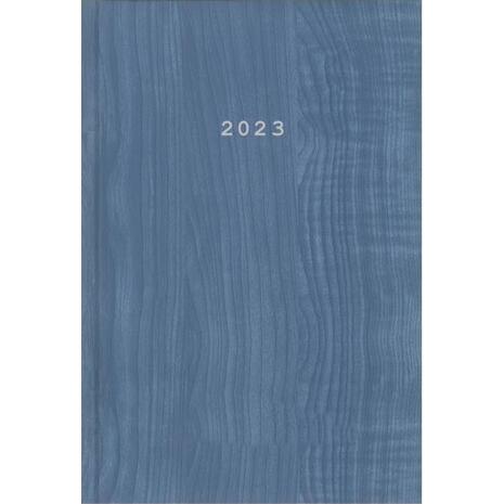 Ημερολόγιο ημερήσιο Next Wood δετό 14x21cm 2023 γαλάζιο
